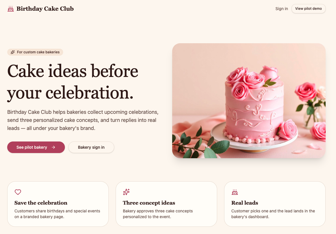 Birthday Cake Club poster preview